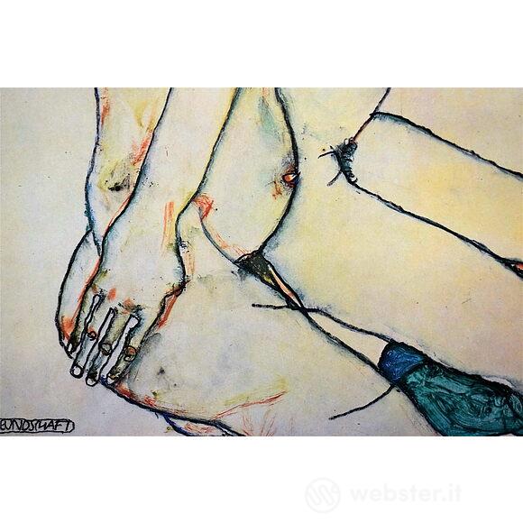 Egon Schiele - Amicizia 1913 - Poster vintage originale anno 1994