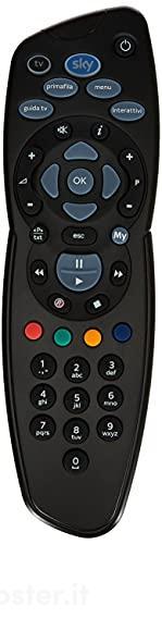 One For All Telecomando MySKY, Comprensivo di 2 batterie Duracell, funziona con il decoder My SKY HD, My SKY e il decoder SKY HD, Autentici SKY 715, Multicolore (AZ)