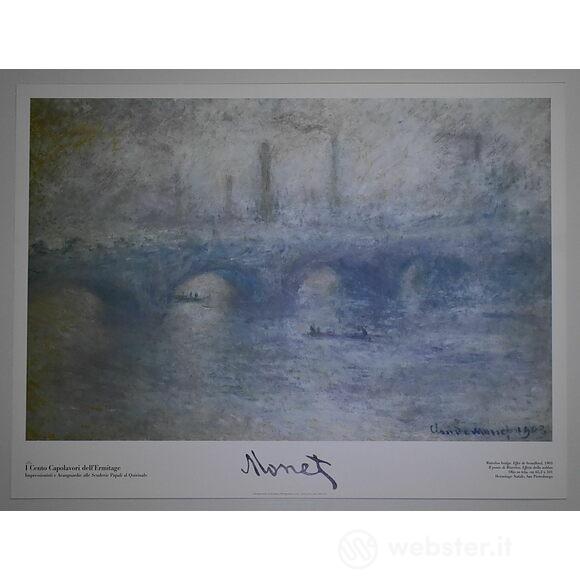 Claude Monet - Il ponte di Waterloo. Effetti della nebbia 1903 - Poster vintage originale anno 1999