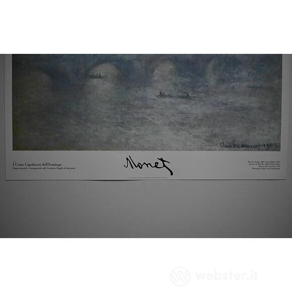 Claude Monet - Il ponte di Waterloo. Effetti della nebbia 1903 - Poster vintage originale anno 1999