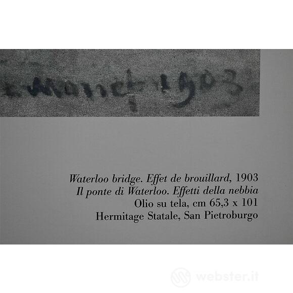 Claude Monet - Il ponte di Waterloo. Effetti della nebbia 1903 - Poster vintage originale anno 1999