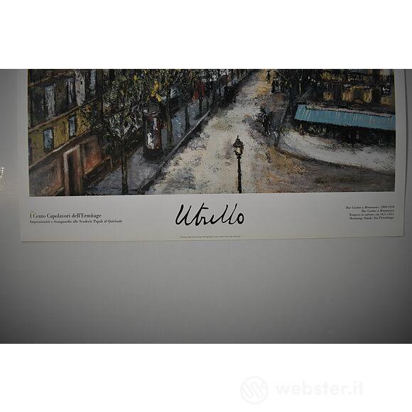 Maurice Utrillo - Rue Custine a Montmartre - Poster vintage originale anno 1999