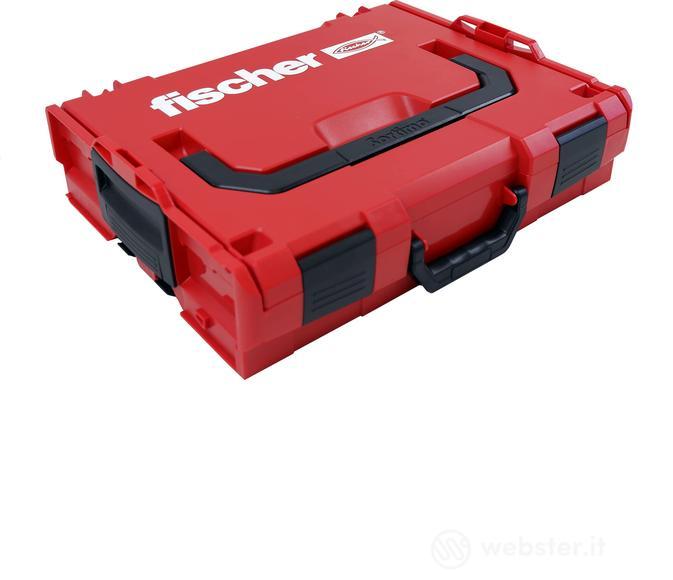 Cassetta attrezzi Fischer L-BOXX FLB 102 - Valigetta Porta Attrezzi Impilabile e Agganciabile, Cassetta Utensili Espandibile, Vuota, Compatibile per Sortimo, 508136