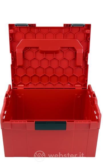 Cassetta attrezzi Fischer L-BOXX FLB 238 - Valigetta Porta Attrezzi Impilabile e Agganciabile, Cassetta Utensili Espandibile, vuota, compatibile per Sortimo, 508137