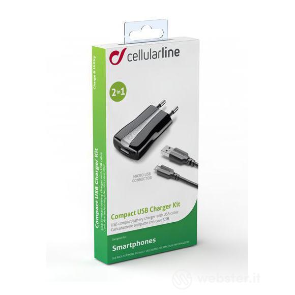 Caricabatterie 2 in 1 con connettore Micro USB