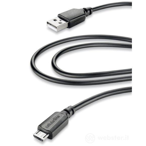Cavo ricarica e dati con connettore Micro USB 2 metri