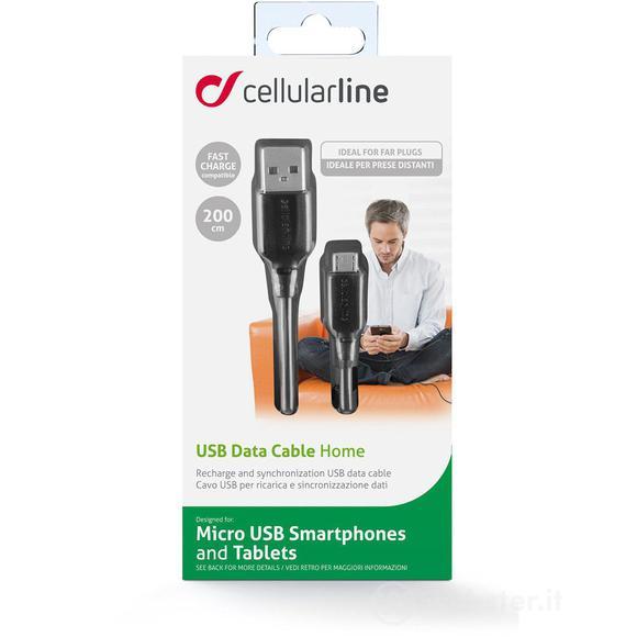 Cavo ricarica e dati con connettore Micro USB 2 metri