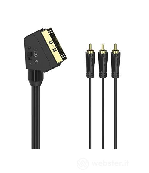 Cavo adattatore Scart Plug - 3 RCA Plugs (AZ)