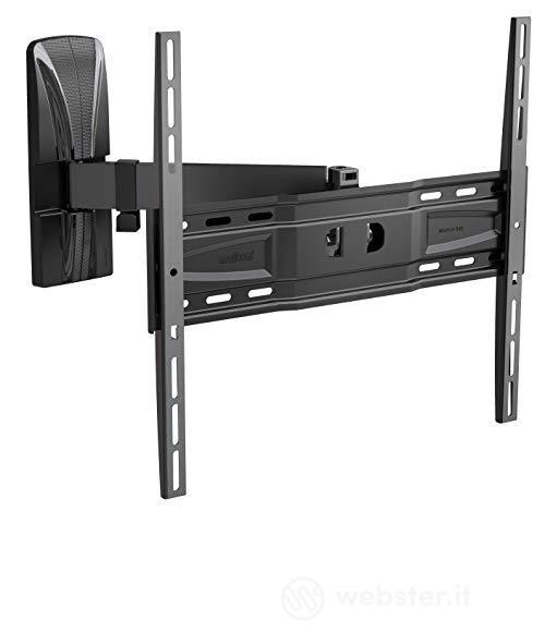 Meliconi Slimstyle Plus 400 SR, supporto con braccio ultra sottile da parete per TV a schermo piatto da 40?? a 82??, orientabile in orizzontale e verticale, VESA 200-300-400, colore nero (AZ)