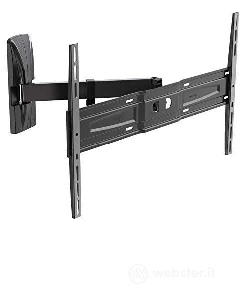 Meliconi Slimstyle Plus 600 SR, supporto con braccio ultra sottile da parete per TV a schermo piatto da 50?? a 82??, orientabile in orizzontale e verticale, VESA 300-400-600, colore nero (AZ)