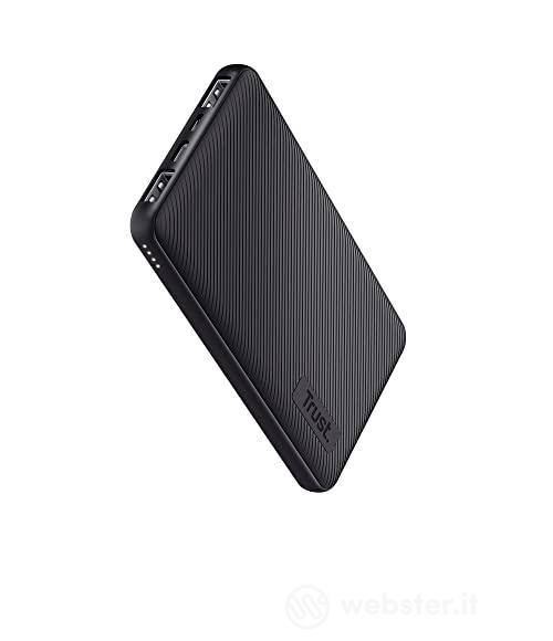 Trust Mobile Primo Power Bank 10000 mAh Sostenibile, Ultra Sottile, Alta Velocit? 3 A, Porta USB C, Carica Batterie Cellulare, Caricatore Portatile iPhone, iPad, Samsung, Xiaomi, Tablet, Smartphone (AZ)
