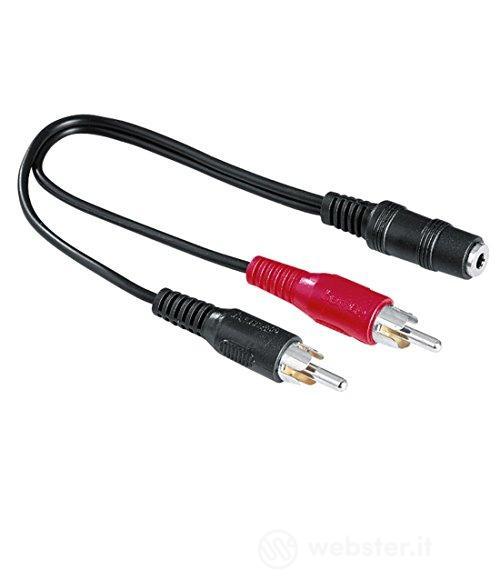Cavetteria Audio/Video Cavo adatt. 2RCA M/Jack F 12cm 122375 (AZ)