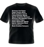 T-Shirt RockPaperScissorLizardSpock S