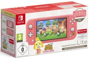 NINTENDO Switch Lite Corallo + Animal Crossing + 12 Mesi NSO