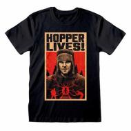 T-Shirt Stranger Things Hopper Lives S4 M