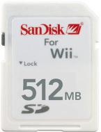 WII Sandisk Memory SD 512 Mb