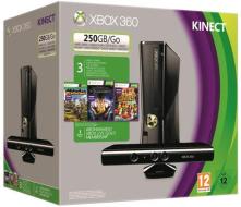 XBOX 360 250GB +Kinect+Fable J+Wreckatee