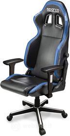 SPARCO Sedia Gaming Icon Nera e Azzurra