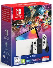 NINTENDO Switch OLED Bianca+Mario Kart 8 Deluxe+12 Mesi NSO