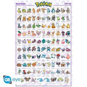 Poster Maxi Pokemon Sinnoh Region #387 - #493 ENG
