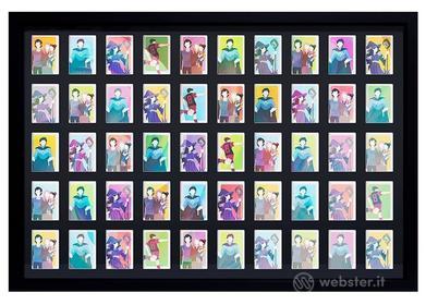 Cornice Esposizione Trading Card Nera 50 Posti