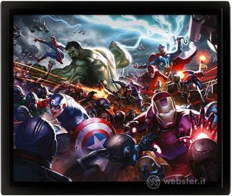 Quadro 3D Marvel Future Fight Heroes Assault