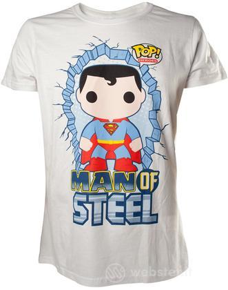 T-Shirt Superman Funko Bianco S