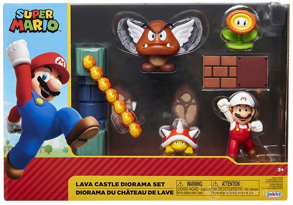 Super Mario Lava Castle Diorama Set 5pz Super Mario Lava Castle Diorama Set 5pz