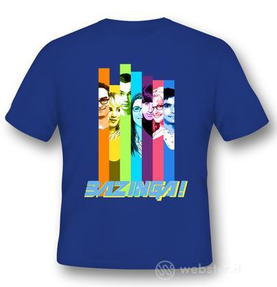 T-Shirt Big Bang Theory Bazinga Colors L