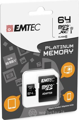 MicroSD + Adapter 64GB Plat (Full HD) MicroSD + Adapter 64GB Plat (Full HD)