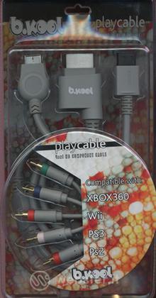 X360 WII PS3 PS2 PLAYCABLE 4IN1 BKOOL