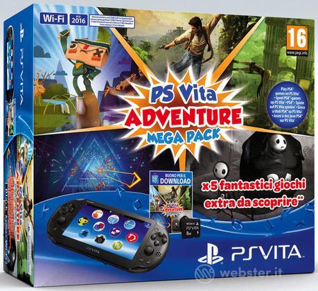 Ps Vita 2000+MC 8GB+Adventure MegaPack
