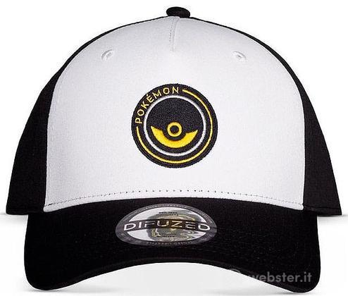 Cap Pokemon Poke Ball White & Black