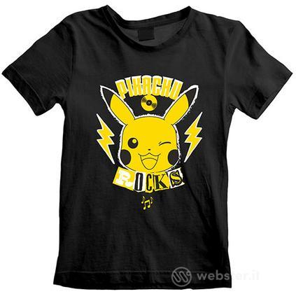 T-Shirt Kids Pikachu Rocks 12-13 Anni