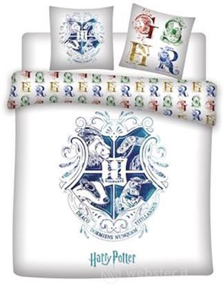 Copripiumino Matrimoniale Cotone Harry Potter Hogwarts