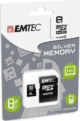 MicroSD + Adapter 8GB Silver (MP3-MP4) MicroSD + Adapter 8GB Silver (MP3-MP4)
