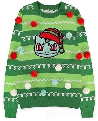 Maglione Natale Pokemon Bulbasaur Patched XS