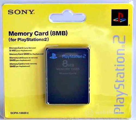 PS2 Sony Memory Card 8 Mb Nera