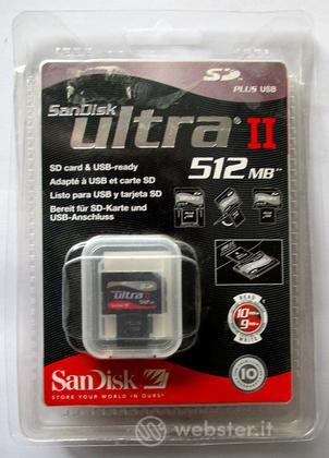 Sandisk SD 512 MB + USB