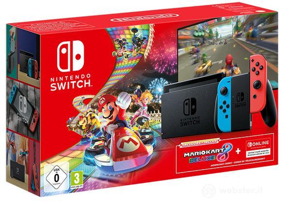 NINTENDO Switch 1.1+Mario Kart 8+3 Mesi Nintendo Switch Onli