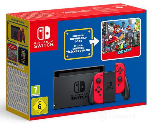 NINTENDO Switch Joy-Con Rosso 1.1 + Super Mario Odyssey