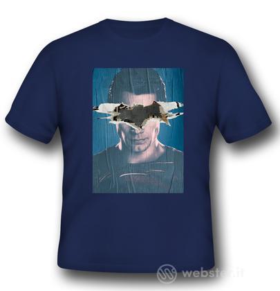 T-Shirt BVS Superman Poster Blue M