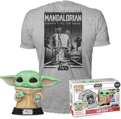 FUNKO TEE+POP Mando Grogu w/Cookie M