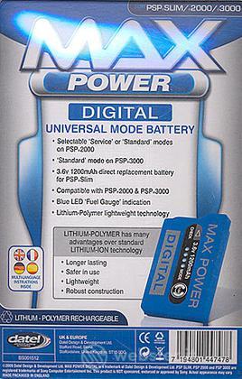 PSP Batteria Max Power Digital - DATEL