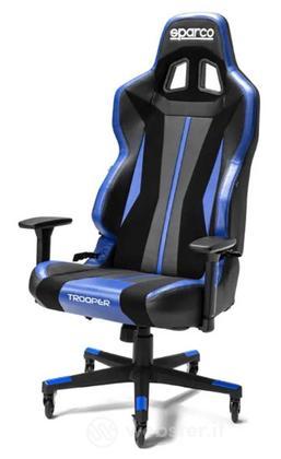 SPARCO Sedia Gaming Trooper Nera e Azzurra