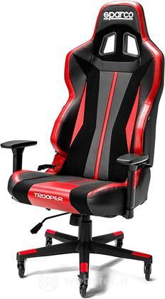 SPARCO Sedia Gaming Trooper Nera e Rossa