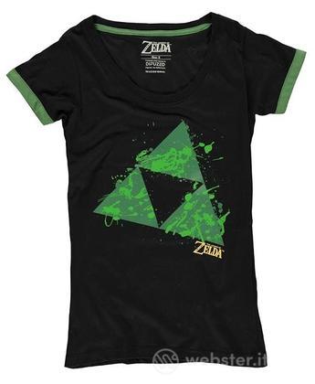 T-Shirt Zelda Triforce Splatter Donna L