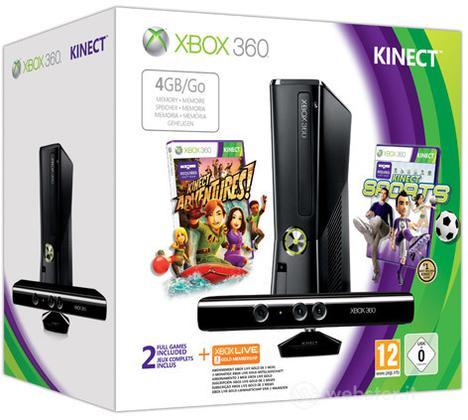 XBOX 360 4GB Kinect Sports Nera