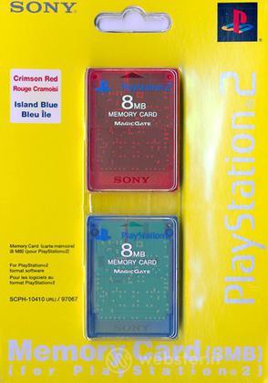 PS2 Sony Memory Card 8 Mb 2pz Colorate
