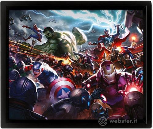 Quadro 3D Marvel Future Fight Heroes Assault